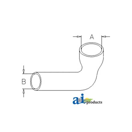 A & I Products Radiator Hose, Lower 7" x4" x2" A-3614419M1